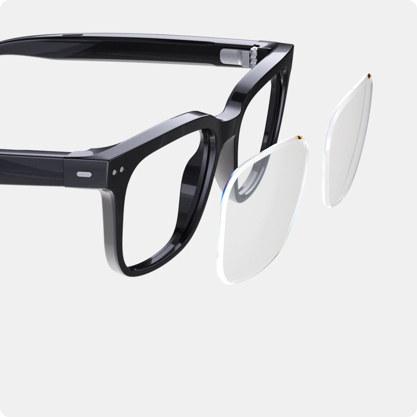 Lenses added to frame